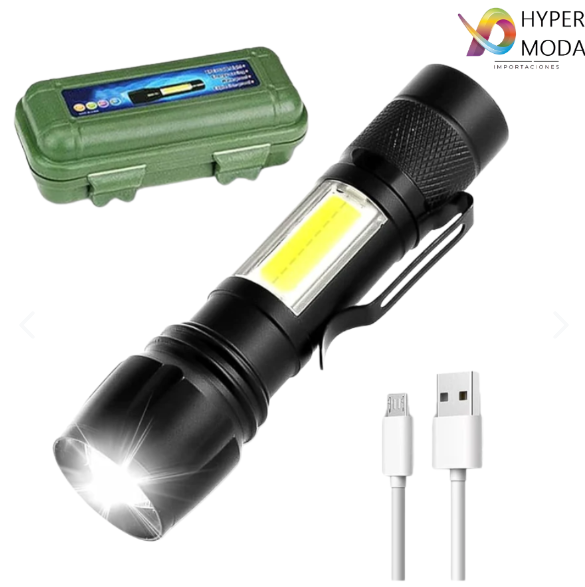 Lampara Tactica Recargable Usb Linterna